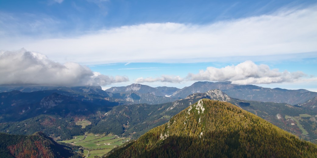 Blick zum Goli vrh vom Weg auf die Velika Baba