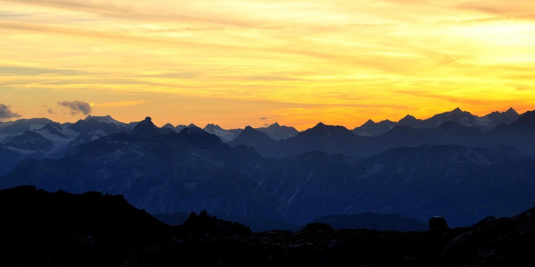 Sonnenuntergang auf der Landshuter Europa-Hütte