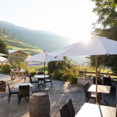 Die Aussicht von der Terrasse der Meisser Lodge